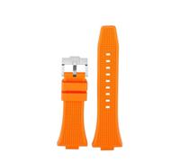 NBCNZCTSAS 6 couleurs adaptées au bracelet de montre for hommes Tissot PRX Super Player T137.407 T137.410 bracelet de montre en silicone étanche accessoires de boucle en métal(Orange-Silver)