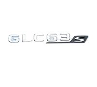 NBCNZCTSAS Autocollant 3D ABS for Coffre arrière de Voiture, emblème Logo GLE63S, Badge adapté for Mercedes AMG CE GLC GLE 63 S W205 W204 W213 W212 X253 W167 W166 C292(GLC63S Silver)