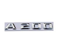 NBCNZCTSAS Autocollants de Logo d'insigne d'emblème de Coffre arrière de Lettres de Voiture de Chrome d'abs 3D adaptés for Mercedes Benz A180 A200 A260 W176 W177 Accessoires de Lettres(A 200)