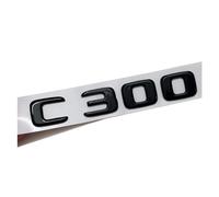 NBCNZCTSAS Badge 3D ABS Noir Brillant for Coffre arrière de Voiture, étiquette autocollante for Lettres Logo C300 4MATIC, emblème adapté for Mercedes C 300 W205 W204, Accessoires(C300)