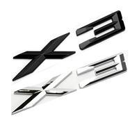 NBCNZCTSAS Badge 3D ABS Noir chromé for Coffre arrière de Voiture, Logo X3 adapté for BMW X3 F25, Autocollant emblème X3 E83 F25 G01, Accessoires de Lettrage(Chrome Silver,2018-2022)