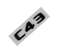 NBCNZCTSAS Badge Autocollant 3D en Lettres Noires ABS for Coffre arrière de Voiture, Logo emblème C63 C43 adapté for Mercedes C43 C63 AMG W204 W205, Accessoires de Voiture(C43 Black)