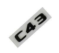 NBCNZCTSAS Badge Autocollant 3D en Lettres Noires ABS for Coffre arrière de Voiture, Logo emblème C63 C43 adapté for Mercedes C43 C63 AMG W204 W205, Accessoires de Voiture(C43 Silver)