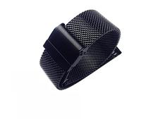 NBCNZCTSAS Bande de montre 18mm 20mm 22mm universel en acier inoxydable en métal en acier inoxydable for Dw Bracelet de bracelet de bande Bande Accessoires Black Rose Gold Silver(Schwarz,16mm)