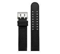 NBCNZCTSAS Bande de montre en cuir en nylon en cuir convient for Hamilton Fit for Khaki Field Watch H760250 H77616533 Convient for la bracelet anti-chute de Seiko Watch 20mm 22mm(Black-Sliver Buckle,2