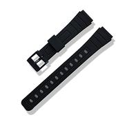 NBCNZCTSAS Bande en silicone Fit for les accessoires de montre Casio 16mm 18mm 20mm Femmes Hommes Black Sport Plongée En caoutchouc Bracelet de montre Boucle(18mm)