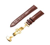 NBCNZCTSAS Bandeau en cuir for bandes de fermoir Bracelet Croco Ajustez for Pulseira Regarder dimensionné en 14 16 18 19 20 21 22 24 mm(Silver Yellow,15mm)