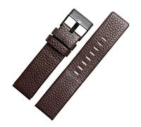 NBCNZCTSAS Bandes de montre en cuir DZ1657 DZ1405 DZ120 Regarder Strap Men's Wrist Watch Bands 2 6 mm 28 mm 30 mm 22 mm 24 mm Ajustement for le diesel(Brown-black buckle,28mm)