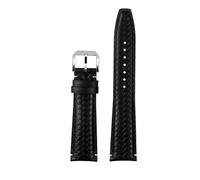 NBCNZCTSAS Bracelet 20/21/22 mm for montre IWC, compatible for le calendrier perpétuel portugais IW503312, IW371614, montre en cuir.(A-black-silver,22mm)