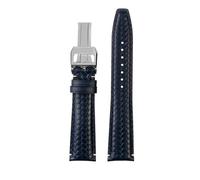 NBCNZCTSAS Bracelet 20/21/22 mm for montre IWC, compatible for le calendrier perpétuel portugais IW503312, IW371614, montre en cuir.(B-blue-silver,20mm)