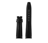 NBCNZCTSAS Bracelet 20/21/22 mm for montre IWC, compatible for le calendrier perpétuel portugais IW503312, IW371614, montre en cuir.(Black-no bucke,20mm)