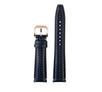 NBCNZCTSAS Bracelet 20/21/22 mm for montre IWC, compatible for le calendrier perpétuel portugais IW503312, IW371614, montre en cuir.(A-blue-rose gold,21mm)