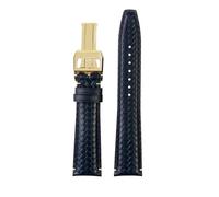 NBCNZCTSAS Bracelet 20/21/22 mm for montre IWC, compatible for le calendrier perpétuel portugais IW503312, IW371614, montre en cuir.(B-blue-gold,22mm)