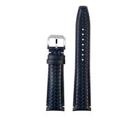 NBCNZCTSAS Bracelet 20/21/22 mm for montre IWC, compatible for le calendrier perpétuel portugais IW503312, IW371614, montre en cuir.(A-blue-silver,22mm)