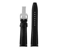 NBCNZCTSAS Bracelet 20/21/22 mm for montre IWC, compatible for le calendrier perpétuel portugais IW503312, IW371614, montre en cuir.(B-black-silver,22mm)