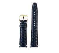 NBCNZCTSAS Bracelet 20/21/22 mm for montre IWC, compatible for le calendrier perpétuel portugais IW503312, IW371614, montre en cuir.(A-blue-gold,21mm)