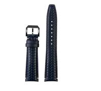 NBCNZCTSAS Bracelet 20/21/22 mm for montre IWC, compatible for le calendrier perpétuel portugais IW503312, IW371614, montre en cuir.(A-blue-black,21mm)