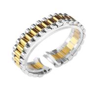 NBCNZCTSAS Bracelet d'accessoires de montre en acier inoxydable solide, adapté au bracelet de montre Rolex 17mm 20mm 21mm(Silver Gold 3,20mm)