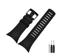 NBCNZCTSAS Bracelet de montre 35mm adapté for Bracelet de montre en Silicone Suunto Core Bracelet de remplacement Bracelet adapté for Bracelet de montre intelligente Suunto Core(Black-black)