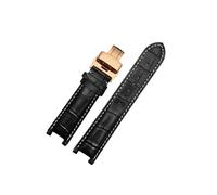 NBCNZCTSAS Bracelet de montre adapté for GC 22x13mm 20x11mm, bracelet cranté for boucle en acier inoxydable, ceinture de montre for hommes et femmes(Black white line rk,22-13mm)