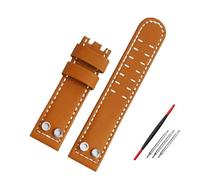 NBCNZCTSAS Bracelet de montre adapté for Hamilton adapté for Air Navy Field H78616553 H78555553 Bracelet de montre en cuir Vintage étanche 20MM 24MM Bracelet for rivets(Brown a-no clasp,20mm)