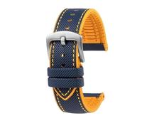 NBCNZCTSAS Bracelet de montre Citizen Blue Angel, deuxième et troisième génération, AT8020 JY8078, en Fiber de carbone, en Nylon et caoutchouc fluoré, 22mm, 23mm(Yellow line sk,22mm)