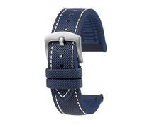 NBCNZCTSAS Bracelet de montre Citizen Blue Angel, deuxième et troisième génération, AT8020 JY8078, en Fiber de carbone, en Nylon et caoutchouc fluoré, 22mm, 23mm(White line sk,22mm)