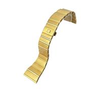 NBCNZCTSAS Bracelet de montre en acier inoxydable 316L, 15mm, 17mm, 18mm, 23mm, 25mm, adapté for Omega CONSTELLATION, Double métal, accessoires(Golden,17mm-6.5mm)