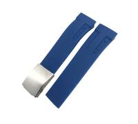 NBCNZCTSAS Bracelet de montre en caoutchouc 17mm 21mm adapté for Tissot T048 T-RACE T048-417A T048-427A bracelet de montre en Silicone souple noir Orange(Blue White,17mm)