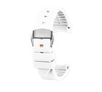 NBCNZCTSAS Bracelet de montre en caoutchouc de Silicone 20mm 23mm Interface Arc doux noir rouge hommes femmes bracelet de montre adapté for GUC GC G-TIMELESS YA1264065 YA126487(White-Silver,23mm)