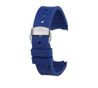 NBCNZCTSAS Bracelet de montre en caoutchouc de Silicone 20mm 23mm Interface Arc doux noir rouge hommes femmes bracelet de montre adapté for GUC GC G-TIMELESS YA1264065 YA126487(Blue-Silver,23mm)