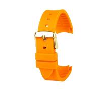 NBCNZCTSAS Bracelet de montre en caoutchouc de Silicone 20mm 23mm Interface Arc doux noir rouge hommes femmes bracelet de montre adapté for GUC GC G-TIMELESS YA1264065 YA126487(Orange-G pin,20mm)