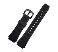 NBCNZCTSAS Bracelet de montre en caoutchouc de Silicone for hommes, 20MM, Joint convexe, noir, sport, accessoires adaptés for CASIO EDIFICE EF-552(Black-B pin)