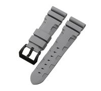 NBCNZCTSAS Bracelet de montre en caoutchouc et Silicone naturel, 22mm, 24mm, 26mm, adapté for Panerai, Luminor PAM441, noir, bleu, Orange, outils de bracelet de montre de Sport(Gray-black,24mm)