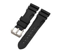 NBCNZCTSAS Bracelet de montre en caoutchouc et Silicone naturel, 22mm, 24mm, 26mm, adapté for Panerai, Luminor PAM441, noir, bleu, Orange, outils de bracelet de montre de Sport(Blue-silver,24mm)