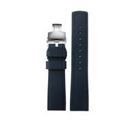 NBCNZCTSAS Bracelet de montre en caoutchouc fluoré, 19mm 20mm 21mm 22mm, bracelet de remplacement for Tudor, seiko, Tissot, montre homme(04-Blue silver,19mm)