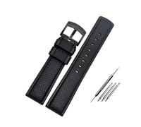 NBCNZCTSAS Bracelet de montre en caoutchouc fluoré 20 mm 21 mm for Omega Fit for IWC Fit for Hamilton Bracelet de montre en silicone souple imperméable et résistant for la sueur for hommes(B-black-bla