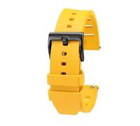 NBCNZCTSAS Bracelet de montre en caoutchouc fluoré, 20mm 22mm, adapté for Huawei, Mido, navigateur Helmsman, série Seiko en conserve(Yellow bk,20mm)
