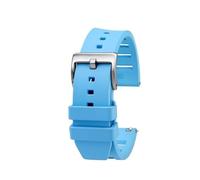 NBCNZCTSAS Bracelet de montre en caoutchouc fluoré, 20mm 22mm, adapté for Huawei, Mido, navigateur Helmsman, série Seiko en conserve(Sky Blue sk,22mm)