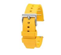 NBCNZCTSAS Bracelet de montre en caoutchouc fluoré, 20mm 22mm, adapté for Huawei, Mido, navigateur Helmsman, série Seiko en conserve(Yellow sk,20mm)