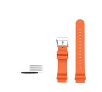 NBCNZCTSAS Bracelet de montre en caoutchouc fluoré 20mm 22mm, adapté for Seiko SKX007 SRP777J1, adapté for citoyens de plongée, Sport, étanche, for hommes(Orange silver,22mm)