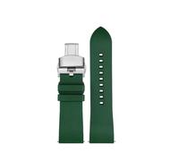 NBCNZCTSAS Bracelet de montre en caoutchouc fluoré adapté for Casio for la série PROTREK PRW-60/PRW-6900 PRW-6800Y PRG600 bracelet de sport bracelet étanche for hommes(Green silver buckle,24mm)