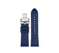 NBCNZCTSAS Bracelet de montre en caoutchouc fluoré adapté for Casio for la série PROTREK PRW-60/PRW-6900 PRW-6800Y PRG600 bracelet de sport bracelet étanche for hommes(Blue silver buckle,24mm)