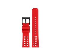 NBCNZCTSAS Bracelet de montre en caoutchouc fluoré for dégagement rapide, 20mm 22mm, Structure poreuse de qualité supérieure, adapté au bracelet de sport de plein air Seiko 5(Red black buckle,22mm)