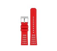 NBCNZCTSAS Bracelet de montre en caoutchouc fluoré for dégagement rapide, 20mm 22mm, Structure poreuse de qualité supérieure, adapté au bracelet de sport de plein air Seiko 5(Red silver buckle,20mm)