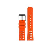 NBCNZCTSAS Bracelet de montre en caoutchouc fluoré for dégagement rapide, 20mm 22mm, Structure poreuse de qualité supérieure, adapté au bracelet de sport de plein air Seiko 5(Orange black buckle,22mm)