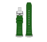 NBCNZCTSAS Bracelet de montre en caoutchouc fluoré modifié, étanche, adapté for Casio DW5600 DW-5600 GW-B5600 GW-M5610 GA 110 100 120 série GA2100(Green silver)