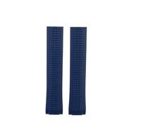 NBCNZCTSAS Bracelet de montre en caoutchouc for Patek Philippe, série Grenade 5164 5167, étanche, en Silicone souple, for hommes, 21mm(Blue-no clasp)