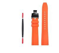 NBCNZCTSAS Bracelet de montre en caoutchouc orange adapté for Omega Fit for Mido Fit for Citizen Fit for bracelet en silicone seiko Bracelet 20MM 22MM accessoires de montre de sport for hommes(A-orang