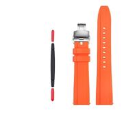 NBCNZCTSAS Bracelet de montre en caoutchouc orange adapté for Omega Fit for Mido Fit for Citizen Fit for bracelet en silicone seiko Bracelet 20MM 22MM accessoires de montre de sport for hommes(A-orang